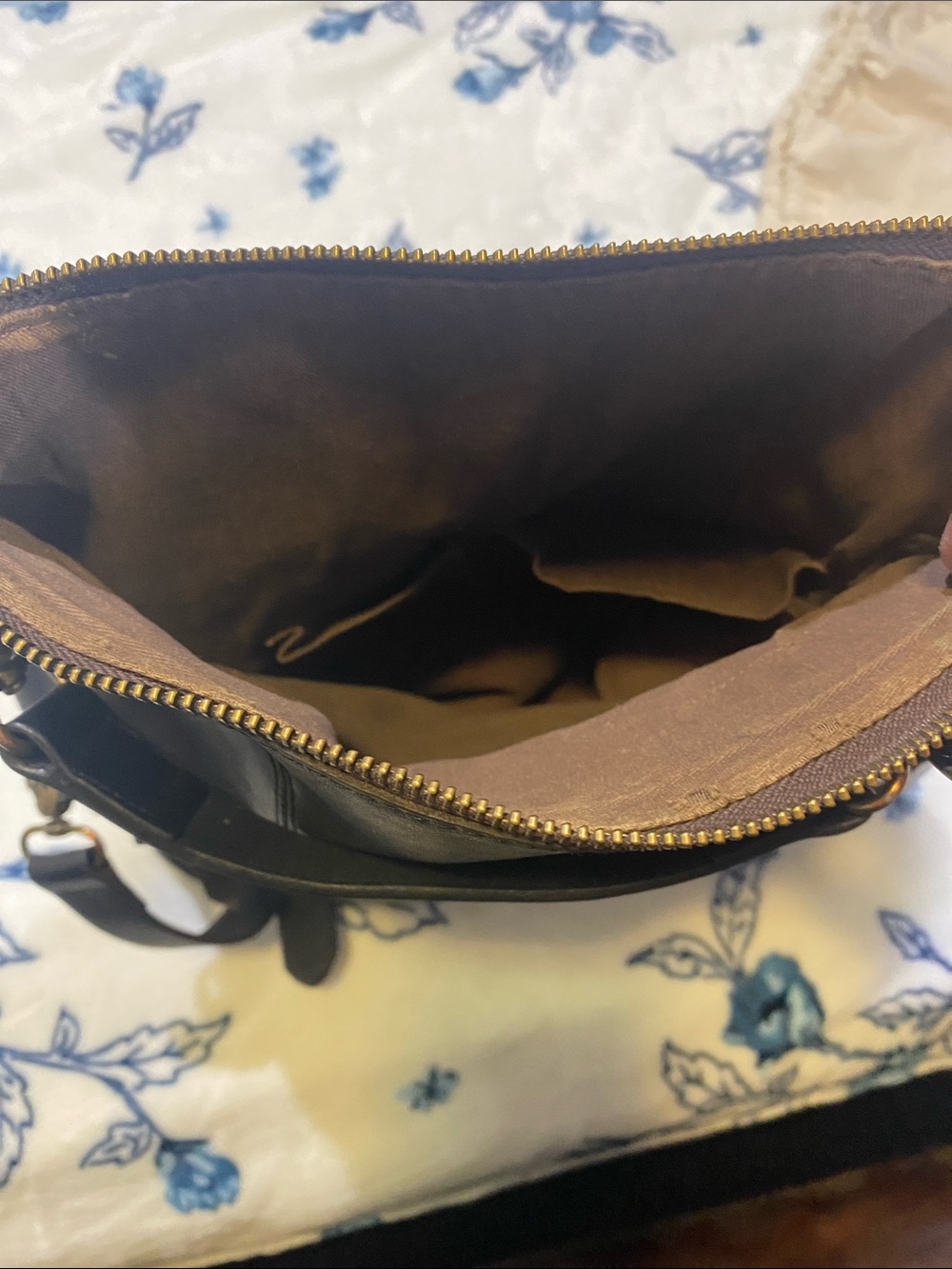 Bed Stu Tahiti Black/Dark Brown Leather Crossbody Bag with Brass Hardware - Picture 11 of 16